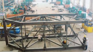 鋼製廊下型構造物の加工動画